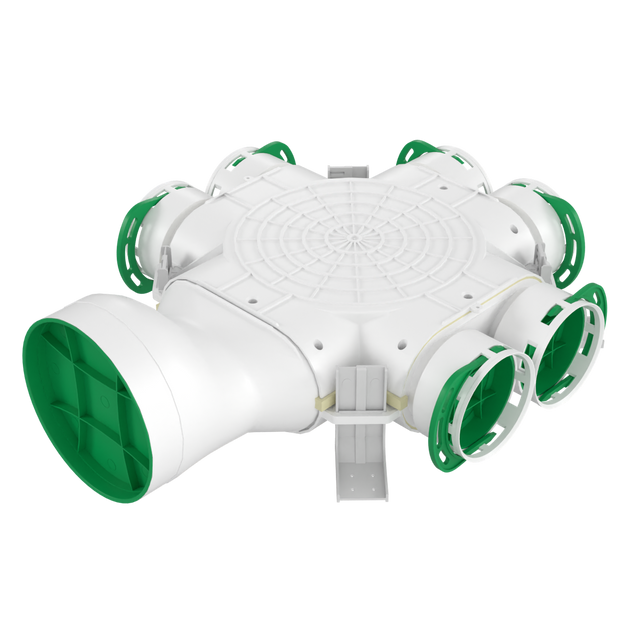 Cutie distributie racord lateral Awenta, VCB160-6/90, Ø160-6x90