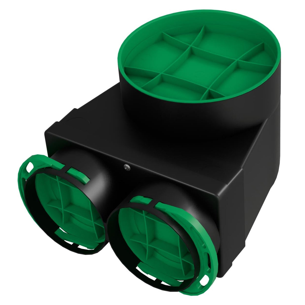 Cutie plenum scurt - Ø125 / 2xØ75 Awenta, Negru