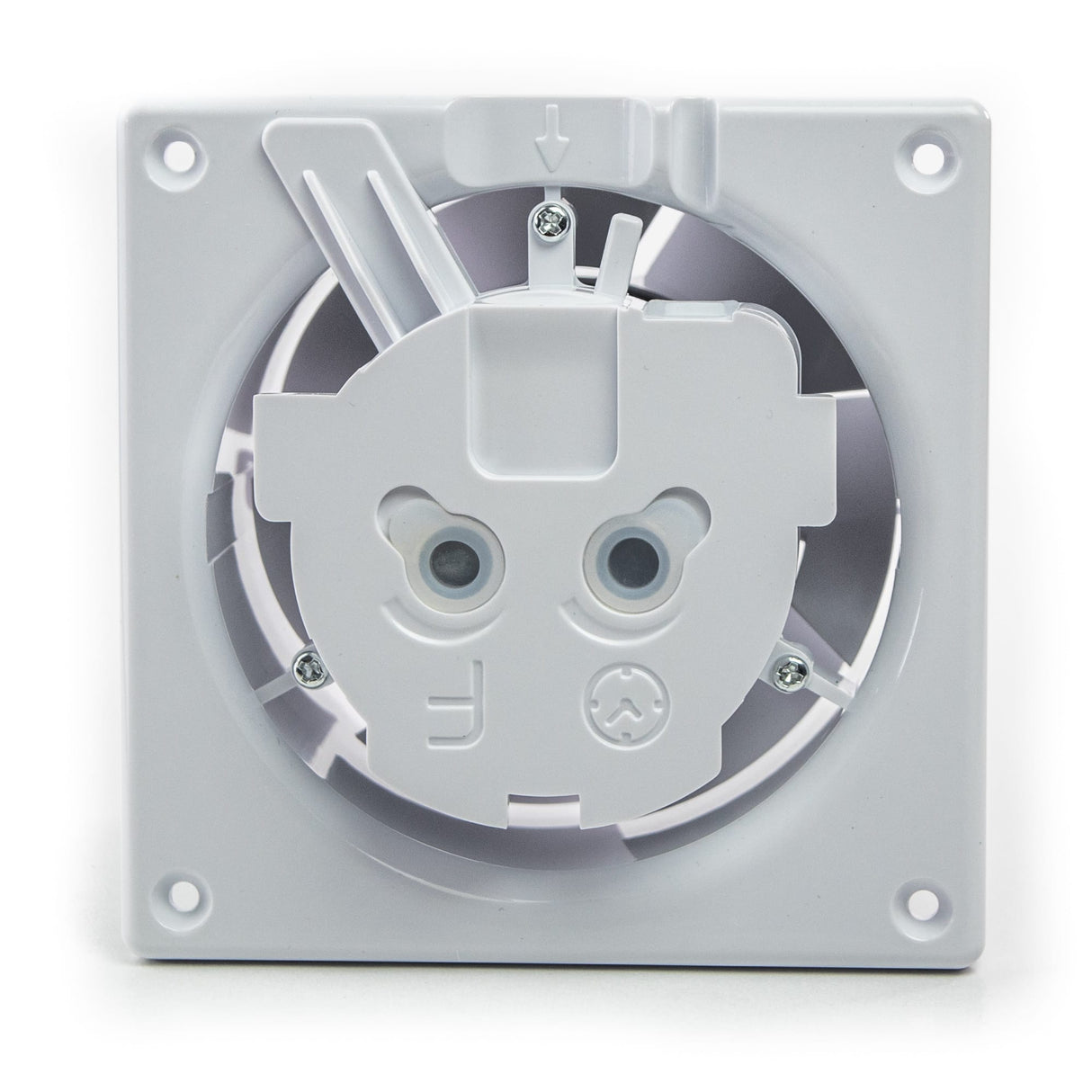 Ventilator baie dRim HS BB, Ø125, Super Silent, Senzor de umiditate si Timer, Debit 140 m3/h, Garantie 2 ani, Alb, Plexiglas