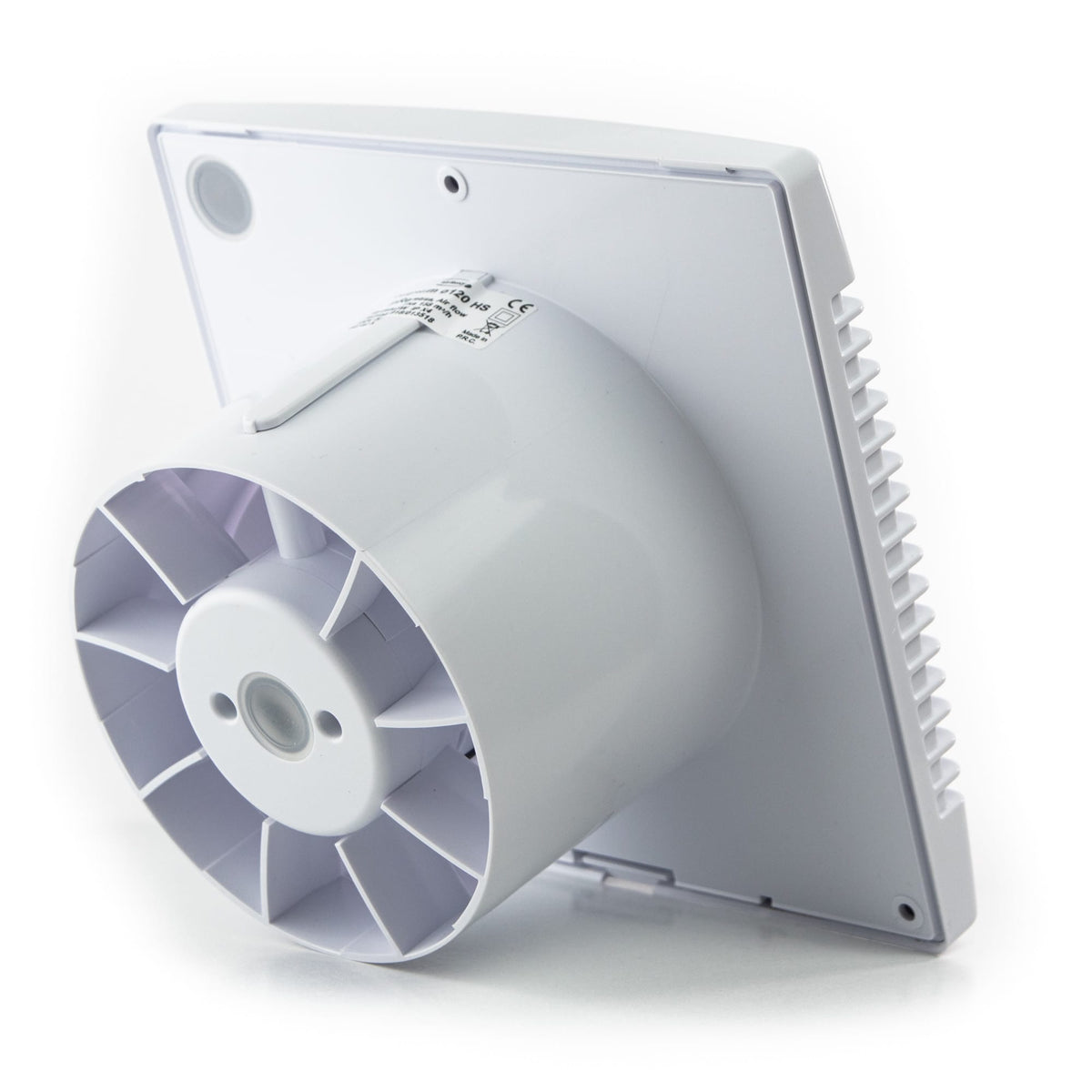 Resigilat! Ventilator baie pRemium Ø 120 HS, Debit 158 m3/h, Senzor de umiditate, Timer, Garanție 2 ani, Alb