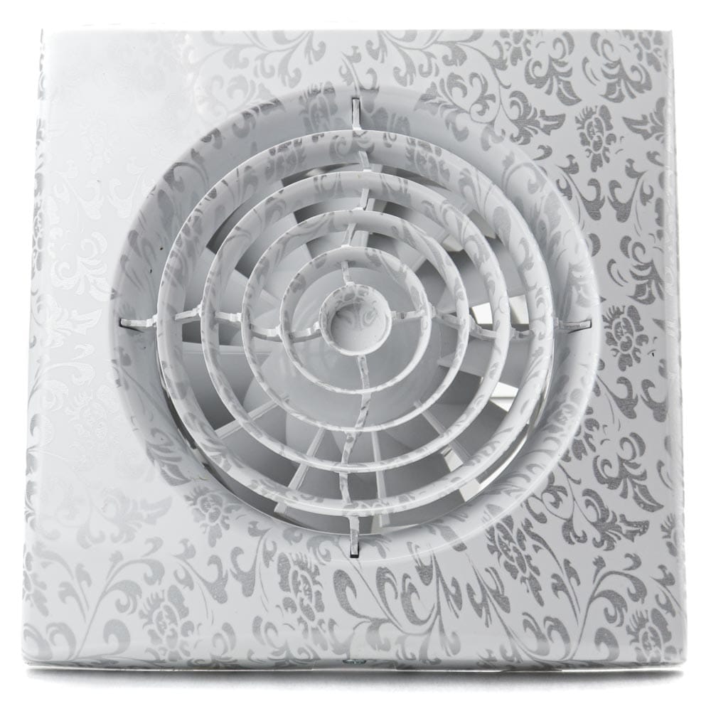 Ventilator baie AURA 4C Silent, Clapeta antiretur, Garantie 2 ani, Motor Long Life 40000h, Debit 90mc/h, Ø100mm, white design