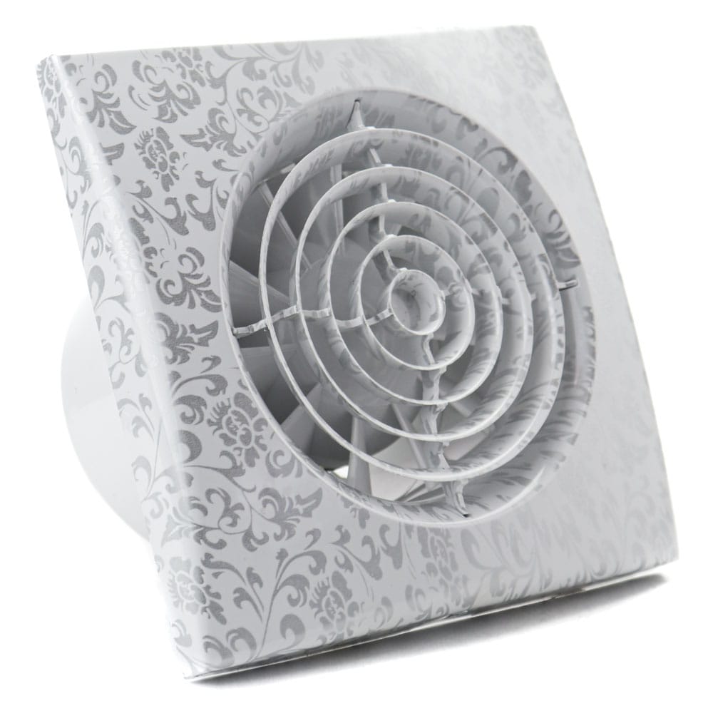 Ventilator baie AURA 4C Silent, Clapeta antiretur, Garantie 2 ani, Motor Long Life 40000h, Debit 90mc/h, Ø100mm, white design