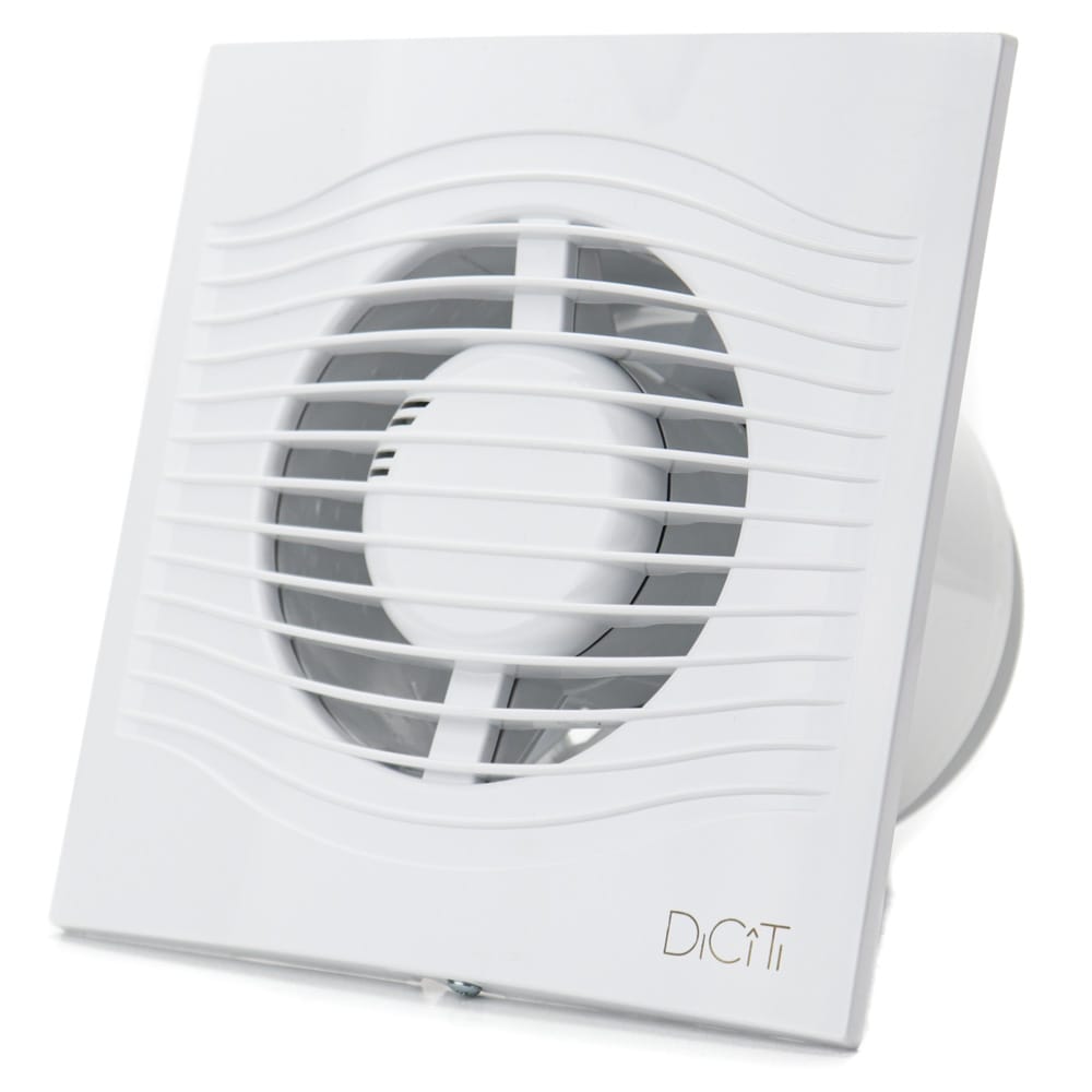 Ventilator baie Elegia 100 BD T, Debit 90mc/h, Ø100mm, Timer, Super Silent, Clapeta antiretur, Motor Long Life 40000h