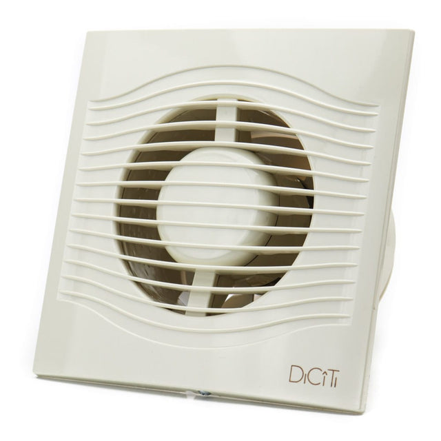 Ventilator baie SLIM 4C Ø100, Super Silent, Clapeta antiretur, Garantie 2 ani, Motor Long Life 40000h, Debit 90mc/h, Ivory