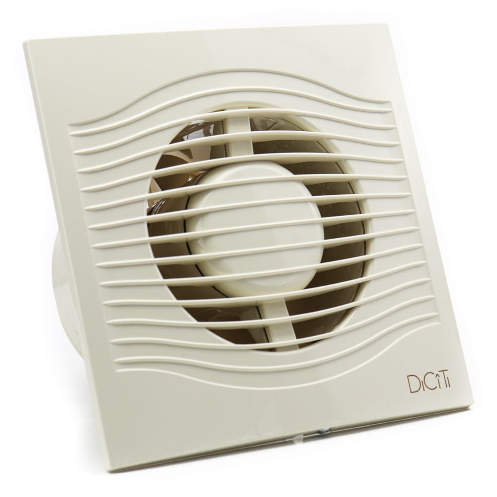 Ventilator baie SLIM 4C Ø100, Super Silent, Clapeta antiretur, Garantie 2 ani, Motor Long Life 40000h, Debit 90mc/h, Ivory