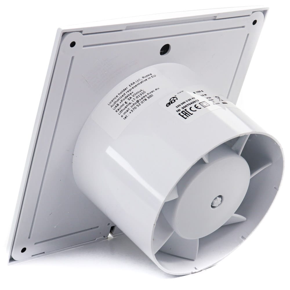 Ventilator baie E 125 S, Plasa antiinsecte, Debit140 m3/h, Diametru Ø125mm