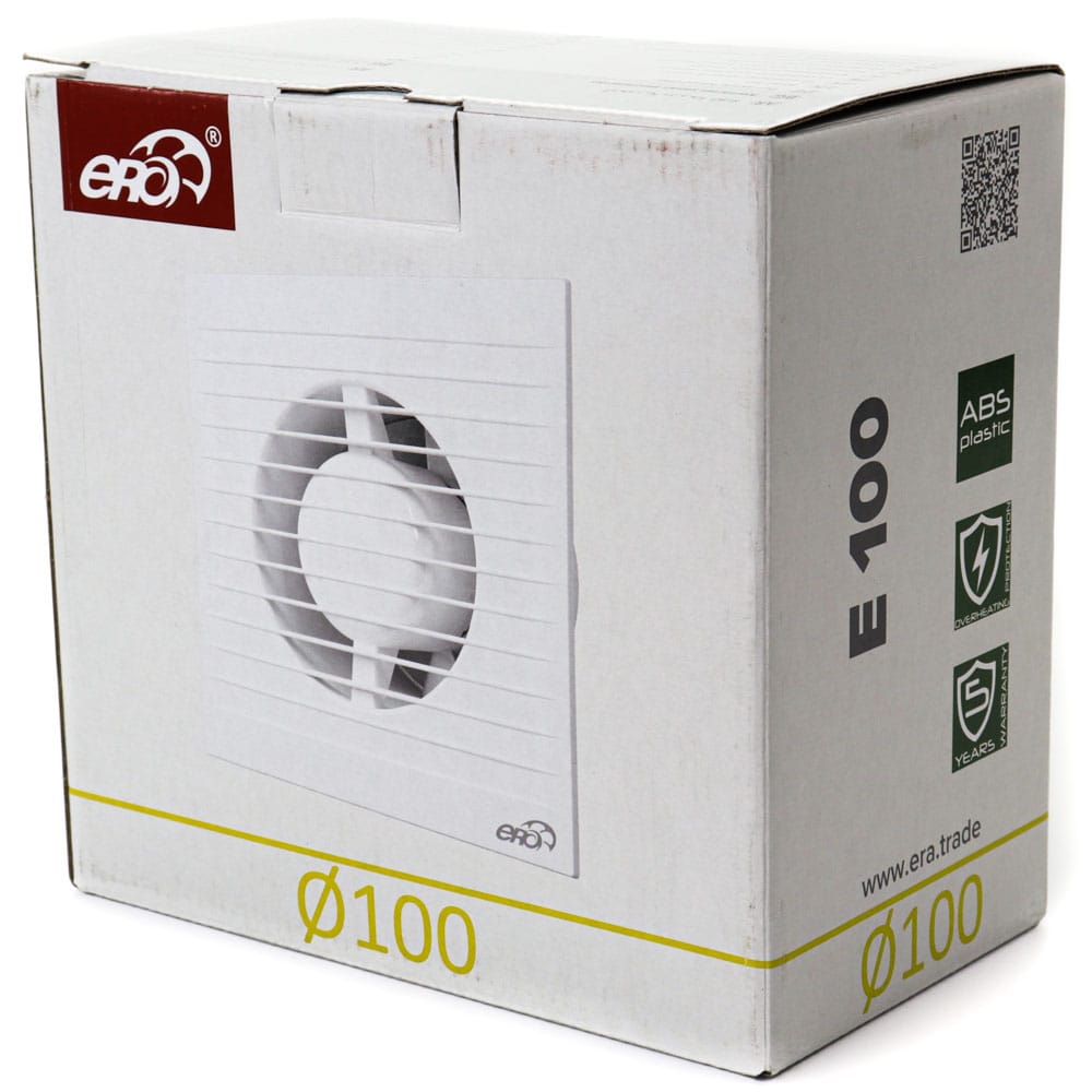 Ventilator baie E 125 S, Plasa antiinsecte, Debit140 m3/h, Diametru Ø125mm