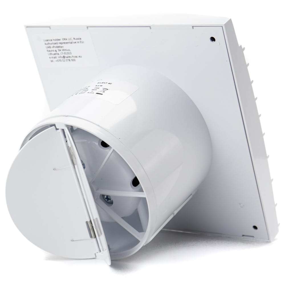 Ventilator baie SILENT 5C MRH, Super Silent, Clapeta antiretur,Timer, Fotocelula, Senzor de umiditate, Motor Long Life 40000h, Debit 180mc/h, Ø125mm