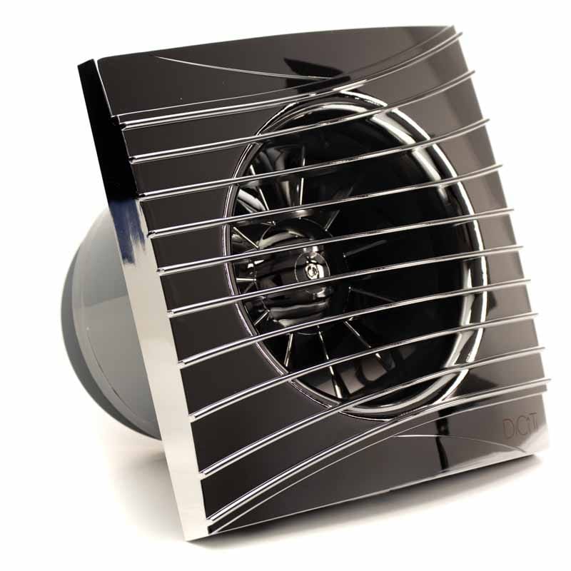 Ventilator baie SILENT 4C, Super Silent, Clapeta antiretur, Motor Long Life 40000h, Debit 90mc/h, Ø100mm, Chrome