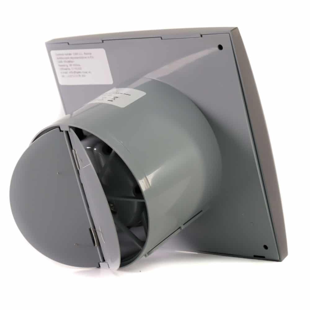 Ventilator baie AURA 4C Silent, Clapeta antiretur, Garantie 2 ani, Motor Long Life 40000h, Debit 90mc/h, Ø100mm, Dark Gray Metal