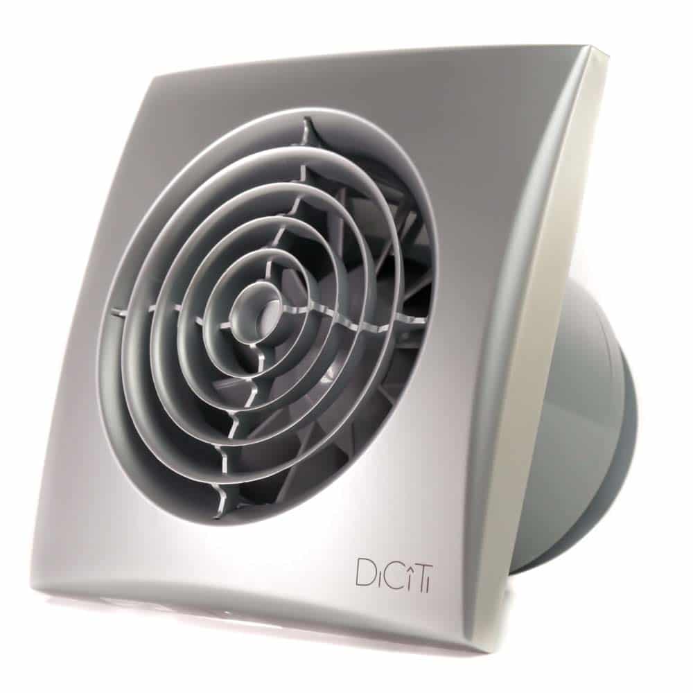 Ventilator baie AURA 4C Silent, Clapeta antiretur, Garantie 2 ani, Motor Long Life 40000h, Debit 90mc/h, Ø100mm, Gray Metal