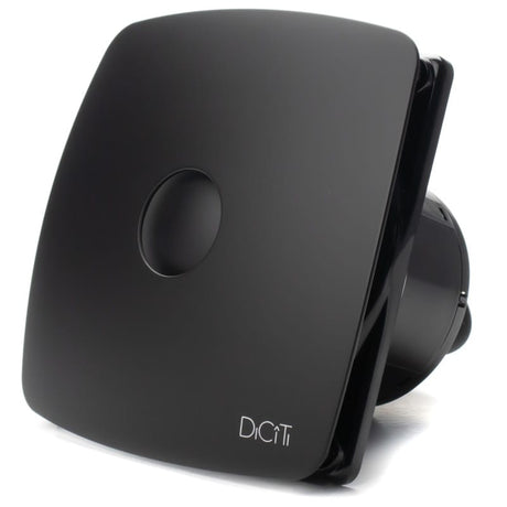 Ventilator de baie Rio 4C Matt Black Debit 100 m3/h, Diametru Ø98, Clapeta antiretur, Matt Black