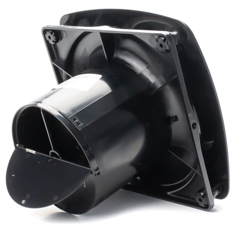 Ventilator de baie Rio 4C Matt Black Debit 100 m3/h, Diametru Ø98, Clapeta antiretur, Matt Black