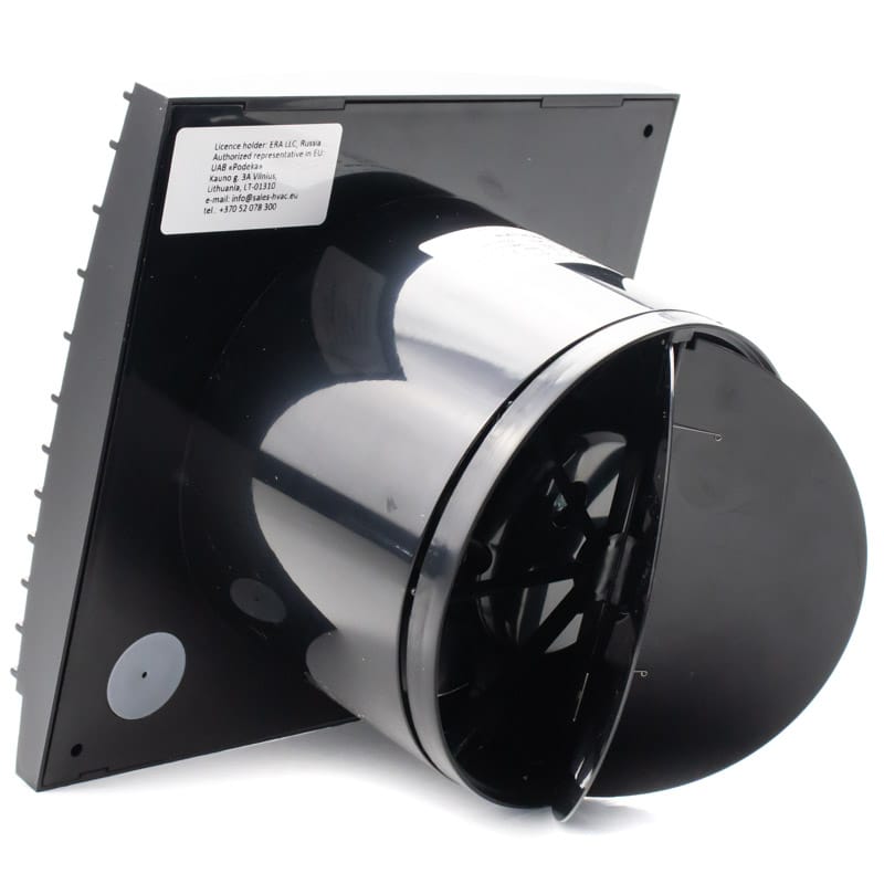 Ventilator baie SILENT 5C Matt Black, Super Silent, Clapeta antiretur, Motor Long Life 40000h, Debit 180mc/h, Ø125mm , Matt Black