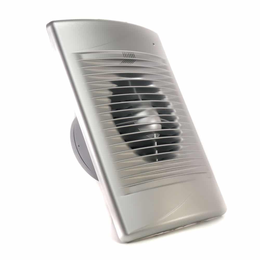 Ventilator baie STANDARD 4C Ø100, Silent, Garantie 2 ani, Debit 100mc/h, Clapeta antiretur, Motor Long Life 40000h, Gray Metal