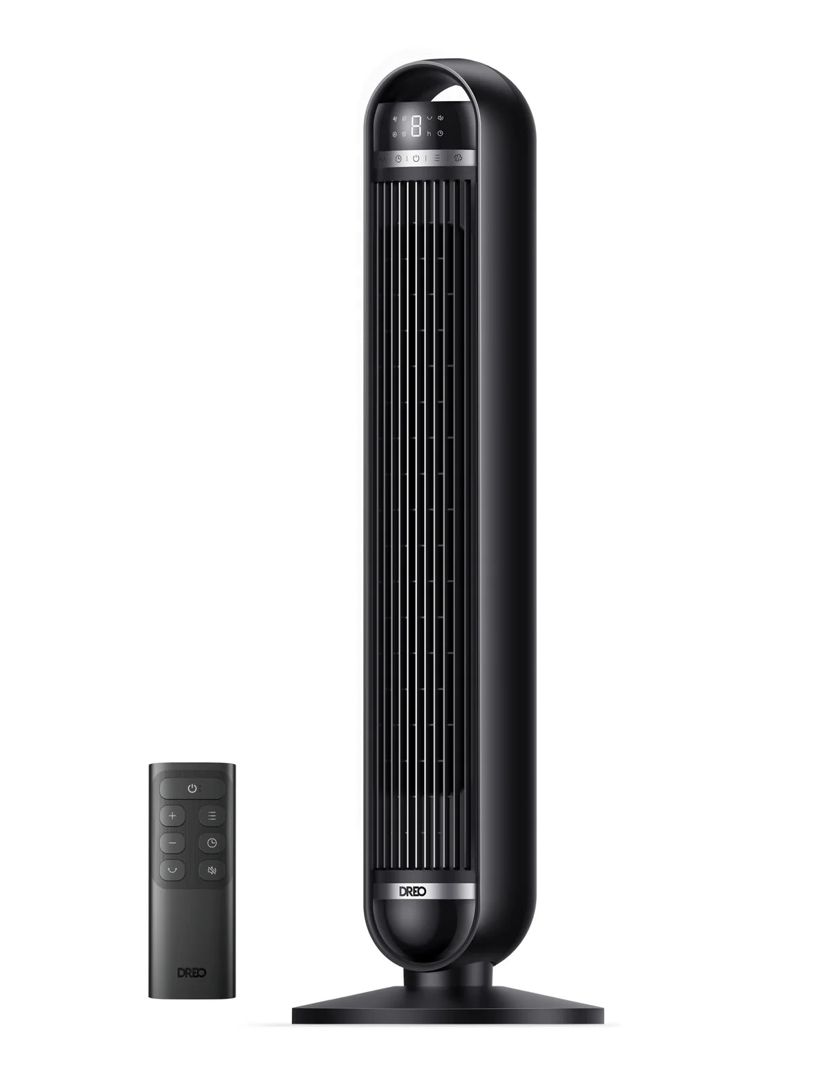 Ventilator Turn DREO Nomad DR-HTF014, 8 viteze, 4 functii, 92cm, oscilatie 90°, HyperSilent 25dB, telecomanda, negru