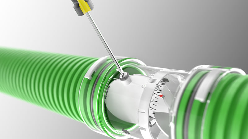 Clapeta reglaj debit Metrovent cu afisaj debit de aer, Diametru Ø75mm