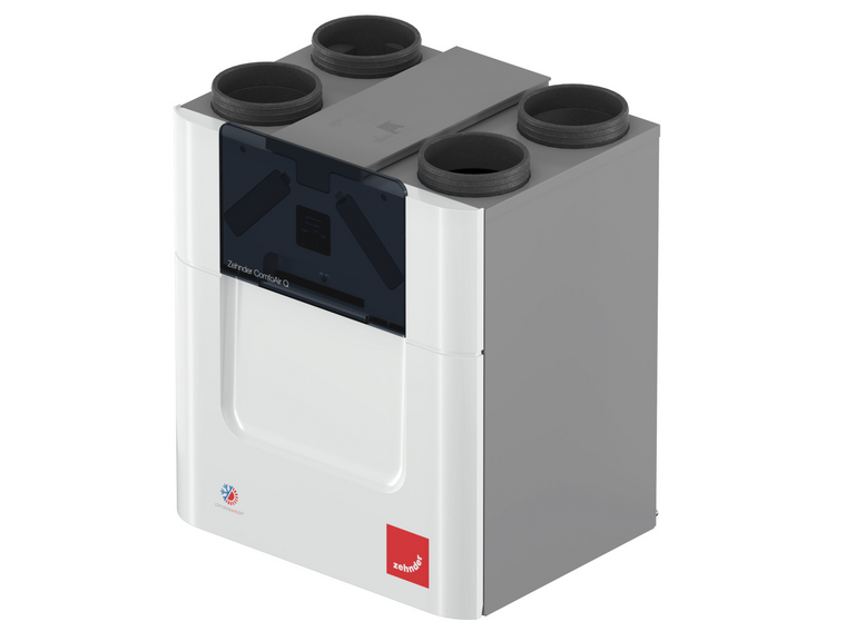Resigilat! Centrală de Ventilație cu recuperare de căldură Zehnder ComfoAir Q600 ST, cu montaj pe perete, Debit de aer 600 m3/h, display integrat, Montaj pe stânga și dreapta