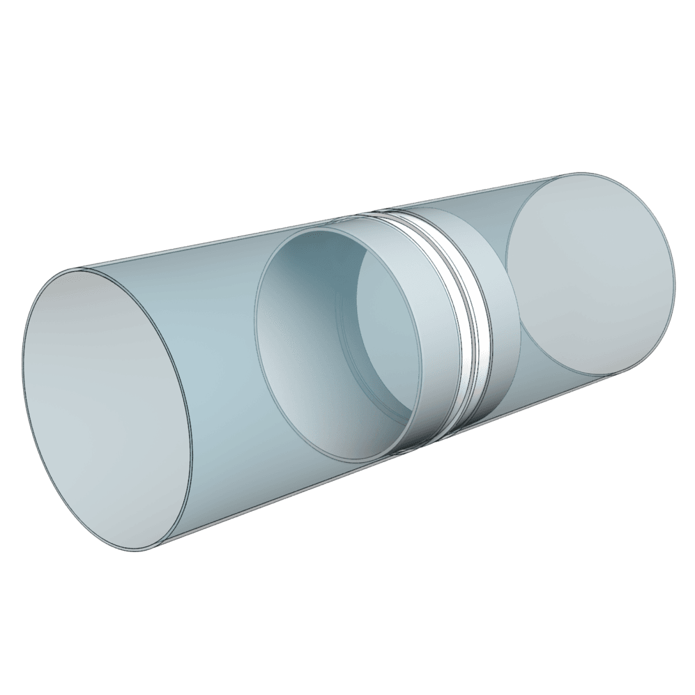 Conector tubulatura, Ø125mm, PVC