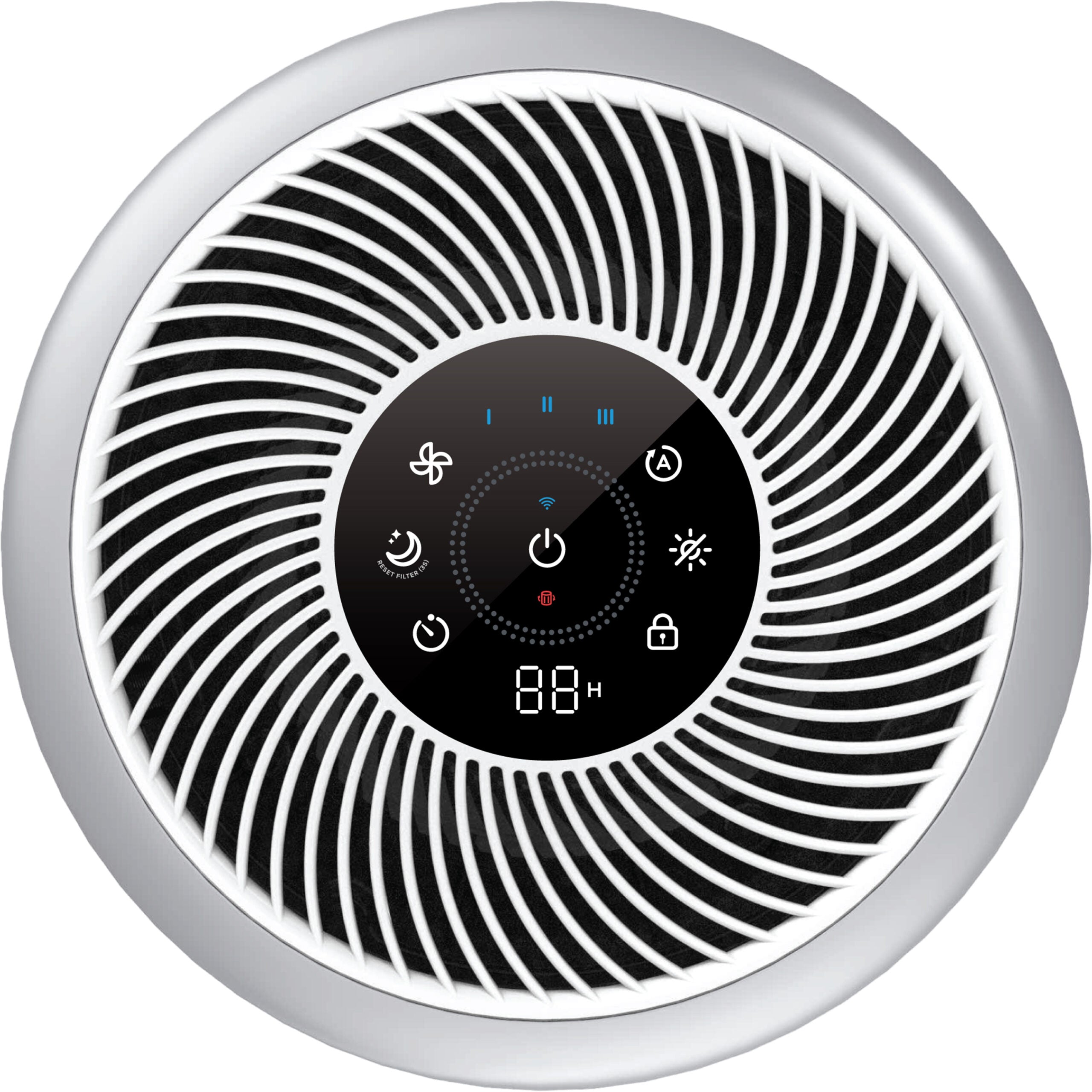 Purificator de aer Smart Levoit Core 300S Plus Wi-Fi, Filtru 3 in 1 True HEPA, Carbon Activ, Senzor Calitate Aer, Mod Auto, Alexa, Google Home, Panou Comanda Touch Screen, Control Remote, Gri + un filtru in plus