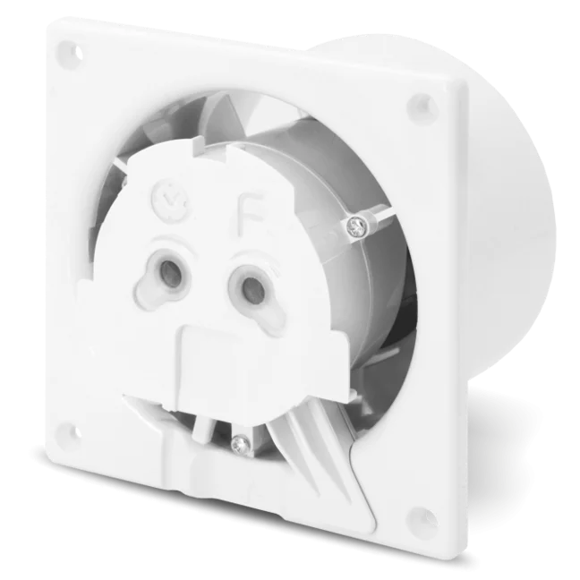Ventilator baie dRim Ø100 S, Super Silent, Debit 93 m3/h, Panou sticla schimbabil, clapeta antiretur, Garantie 2 ani, Black Negru