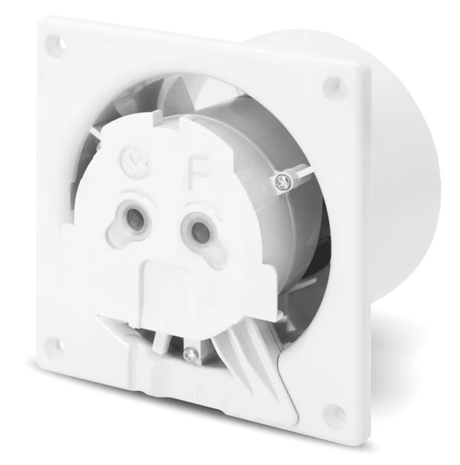 Ventilator baie dRim Ø100 TS, Super Silent, Timer, Debit 93 m3/h, Panou plexi schimbabil, clapeta antiretur, Garantie 2 ani, Matt Black Negru