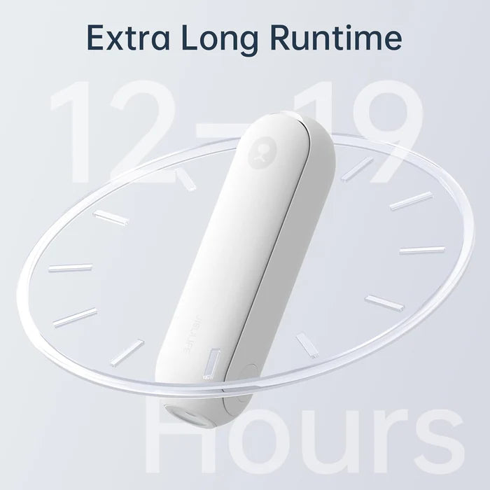 Ventilator portabil de mână JISULIFE, Life8 Plus, autonomie 11-46h, baterie 4500mAh, funcție Power Bank, lanternă LED, design pliabil, 3 viteze, încărcare rapidă, Roz