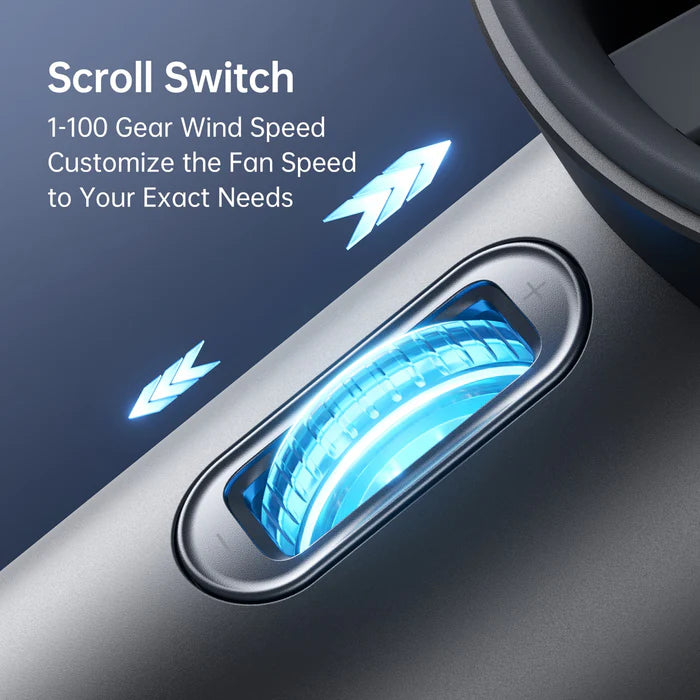 Ventilator portabil de mână JISULIFE Pro1, autonomie 2-12h, baterie 3600mAh, 100 viteze, încărcare rapidă, Afișaj LED, Roz