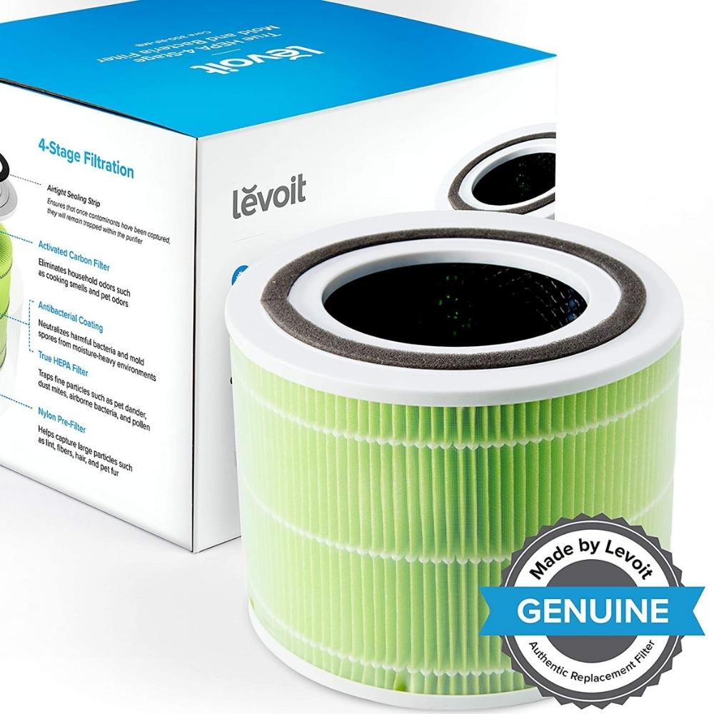 Filtru purificator de aer Levoit Core 300 / Core P350, pentru mucegai si bacterii, 3 in 1, Pre filtru, Filtru HEPA, Filtru de Carbon activ cu eficienta ridicata, Green