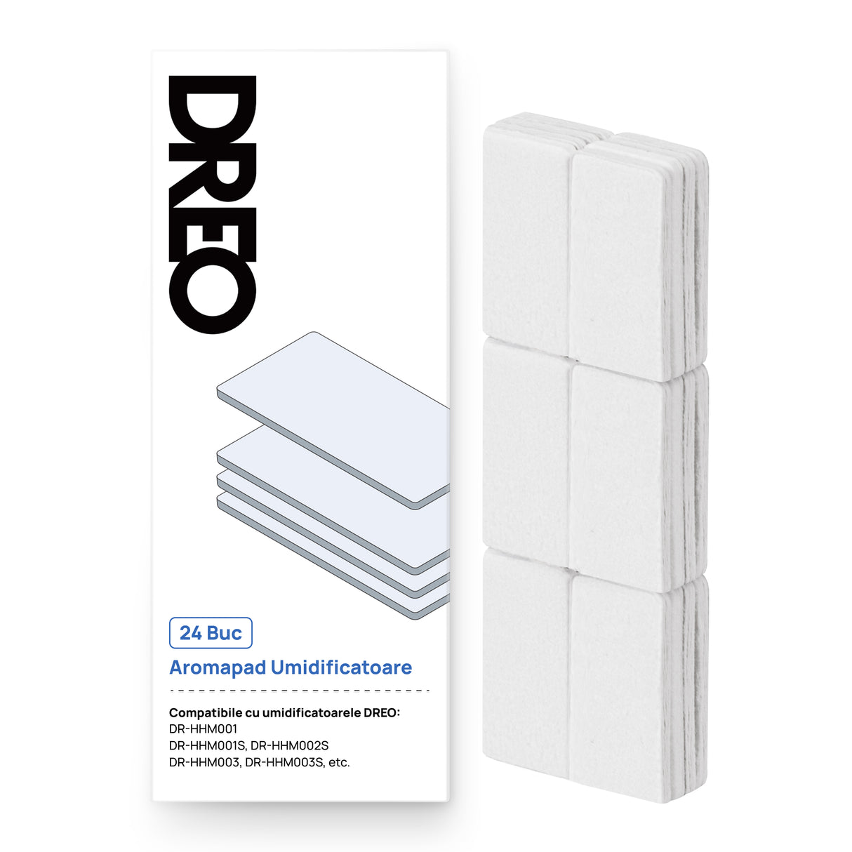 Set 24 Pad-uri Aromaterapie DREO – Compatibile cu Umidificatoarele DR-HHM
