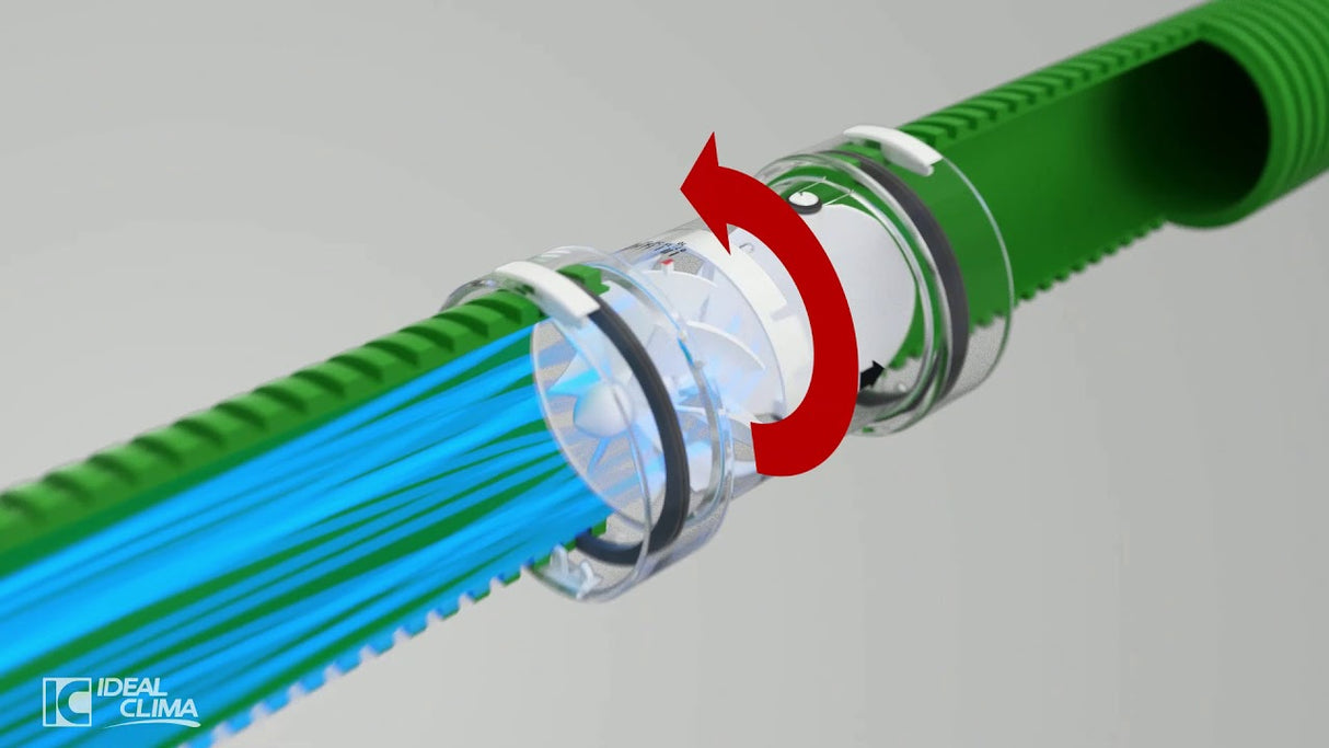 Clapeta reglaj debit Metrovent cu afisaj debit de aer, Diametru Ø75mm