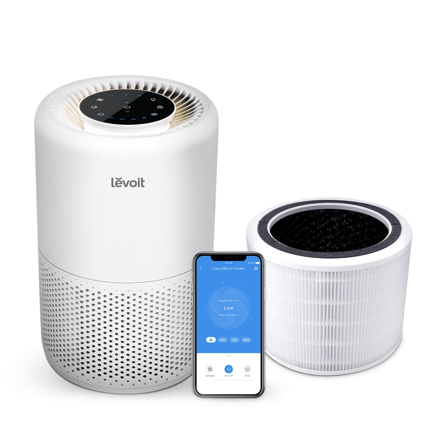 Pachet promo: Purificator de Aer LEVOIT Core 200S + Filtru de schimb Levoit Core 200S