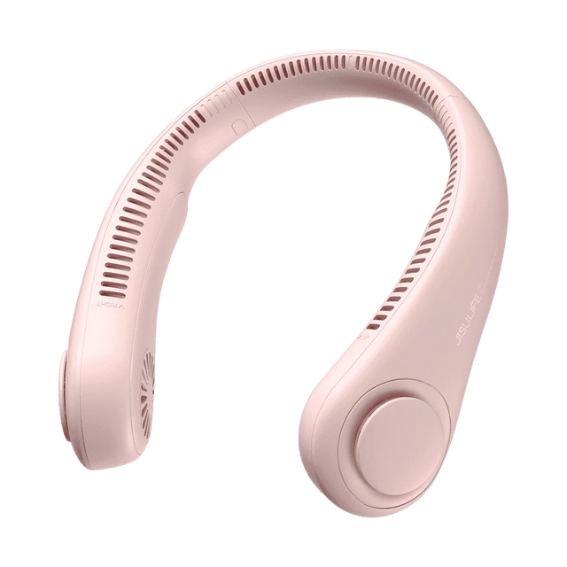 Ventilator portabil de gât JISULIFE Life3, autonomie 3-16h, baterie 4000mAh, 3 viteze, încărcare rapidă, Roz