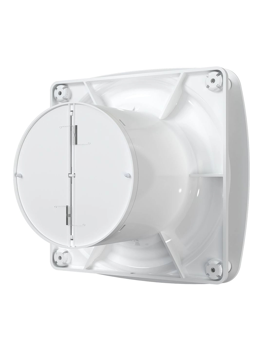 Ventilator de baie Rio 4C Matt White, Debit 100 m3/h, Diametru Ø98, Clapeta antiretur, Matt White