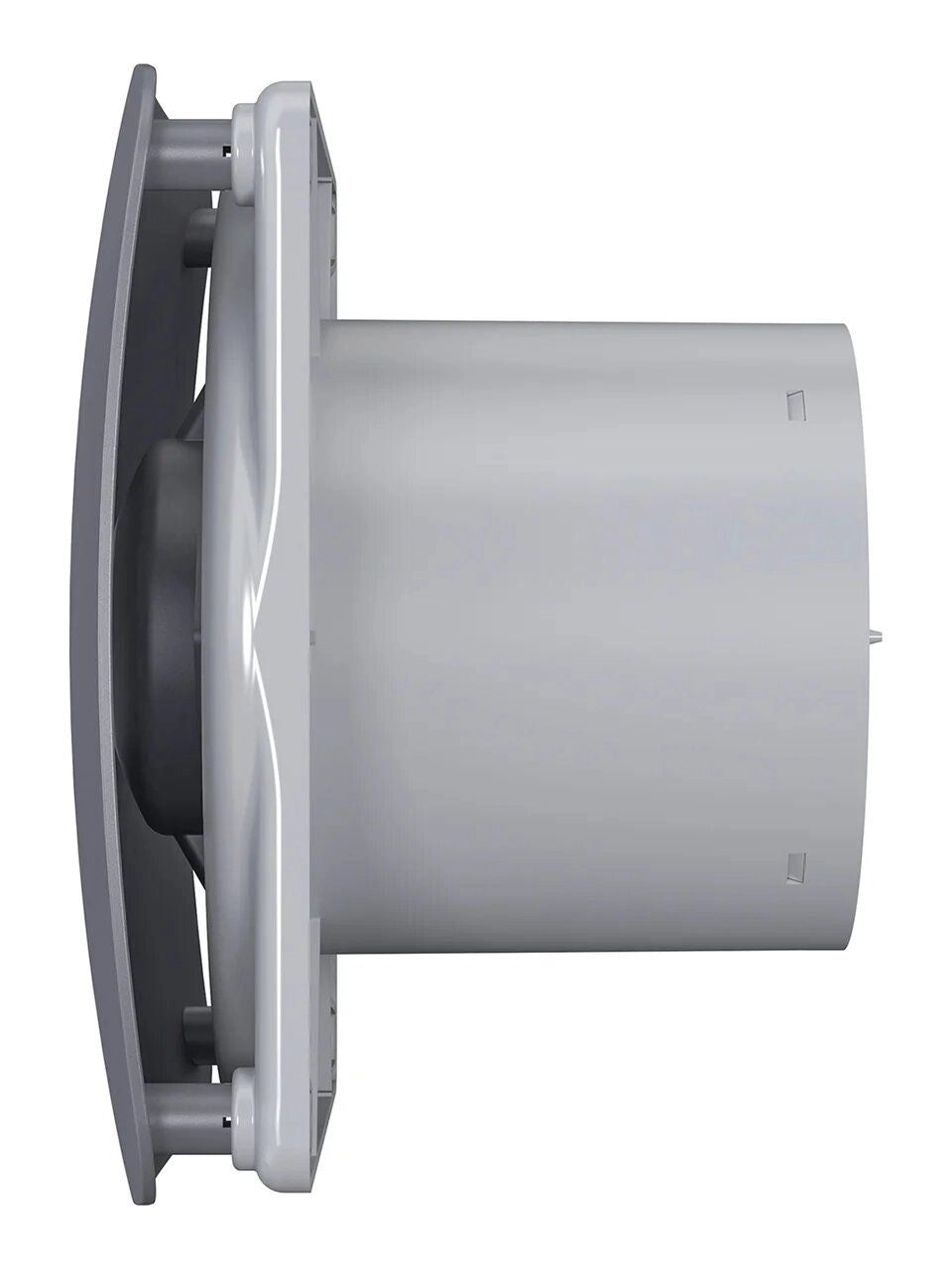 Ventilator de baie Rio 4C Dark Gray Metal, Debit 100 m3/h, Diametru Ø98, Clapeta antiretur, Dark Gray Metal