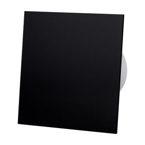 Ventilator baie dRim Ø100 TS, Super Silent, Timer, Debit 93 m3/h, Panou plexi schimbabil, clapeta antiretur, Garantie 2 ani, Matt Black Negru