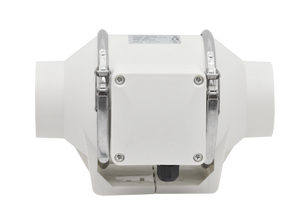 Ventilator centrifugal de tubulatură Ecovent OPTIFLOW 125, Putere 43W, Debit 360mc/h, Diametru Ø125mm, Presiune 147Pa, Alb