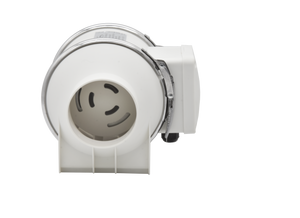 Ventilator centrifugal de tubulatură Ecovent OPTIFLOW 100, Putere 30W, Debit 210mc/h, Diametru Ø100mm, Presiune 147Pa, Alb