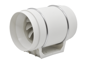 Ventilator centrifugal de tubulatură Ecovent OPTIFLOW 250, Putere 180W, Debit 1800mc/h, Diametru Ø250mm, Presiune 460Pa, Alb