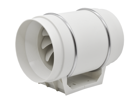 Ventilator centrifugal de tubulatură Ecovent OPTIFLOW 150, Putere 70W, Debit 560mc/h, Diametru Ø150mm, Presiune 350Pa, Alb