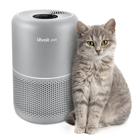 Resigilat! Purificator de Aer Levoit Core P350-RAC Pet Care, Filtru True HEPA, Carbon Activ, Super Silent, Filtrare 99.97%, 100% Ozon Free, Touch Screen, Gri