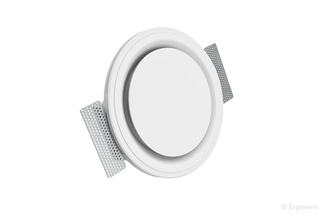 Difuzor de ventilație din gips, fără ramă, ERGOVENT RONDO-125 COANDA / formă rotundă / conexiune la tubulatură 125 mm (5")