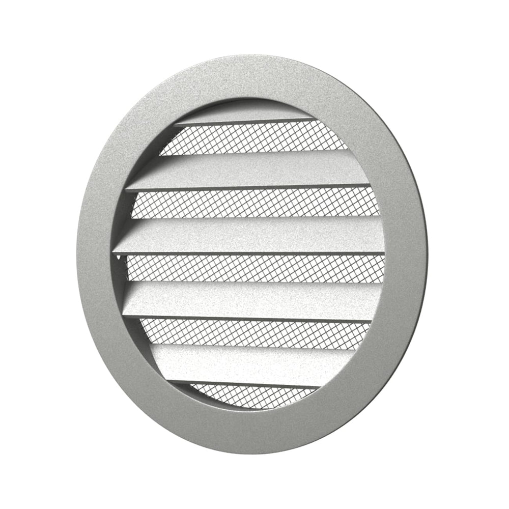 Grila ventilatie rotunda Ø160mm exterior Ø185mm, Aluminiu