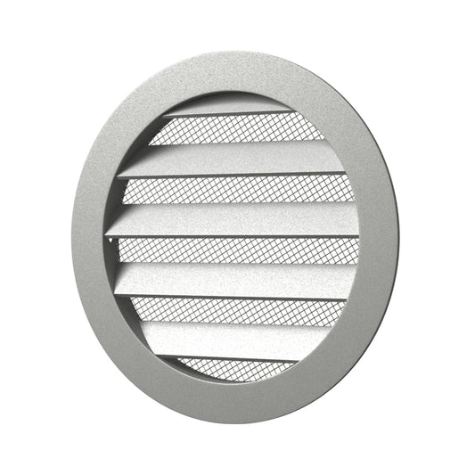 Grila ventilatie rotunda Ø160mm exterior Ø185mm, Aluminiu