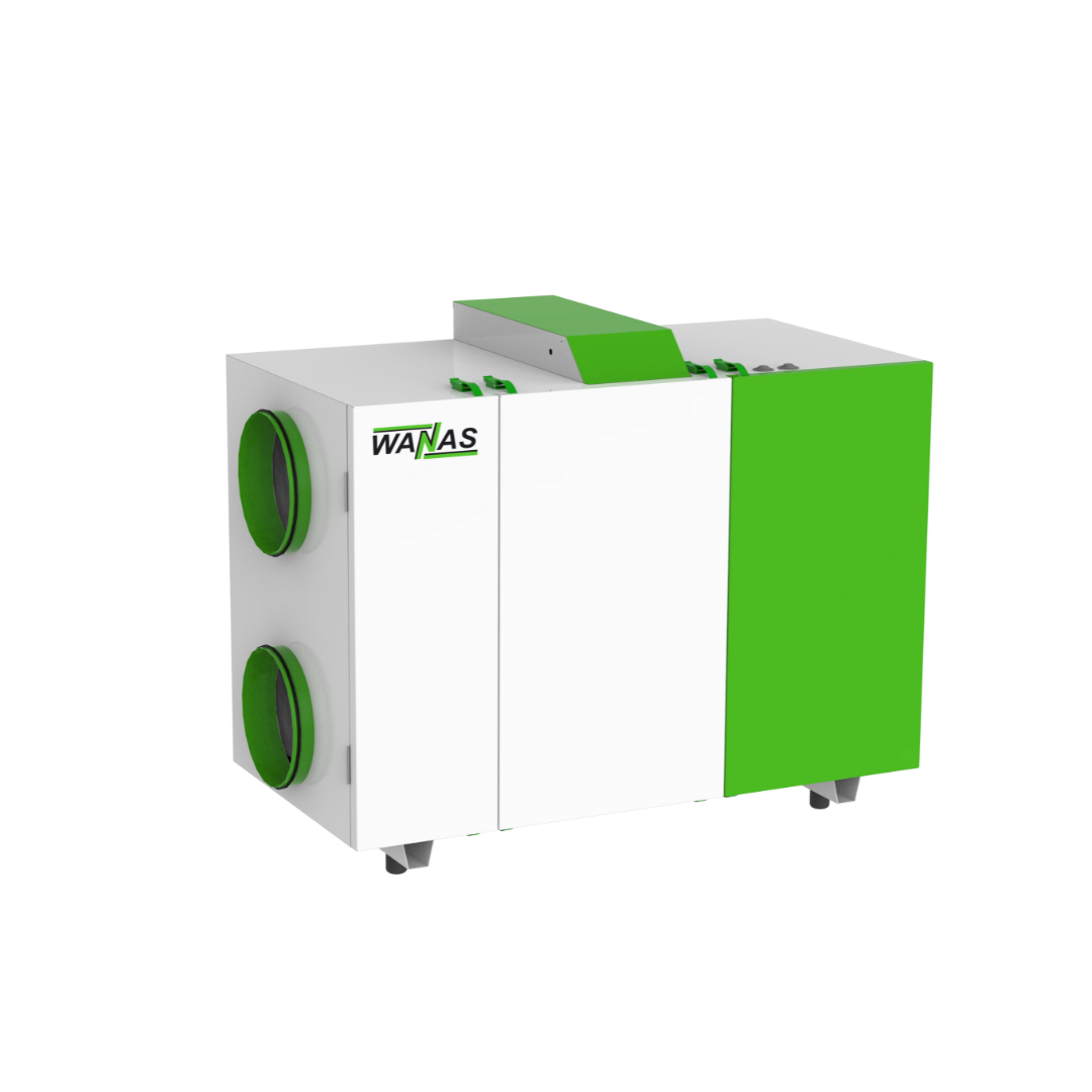 Centrala de Ventilație cu recuperare de căldură 4 în 1 Wanas Combo 1330 Prestige cu baterie pe apă, Smart, Funcție Ventilație, Umidificare, Încălzire și Răcire