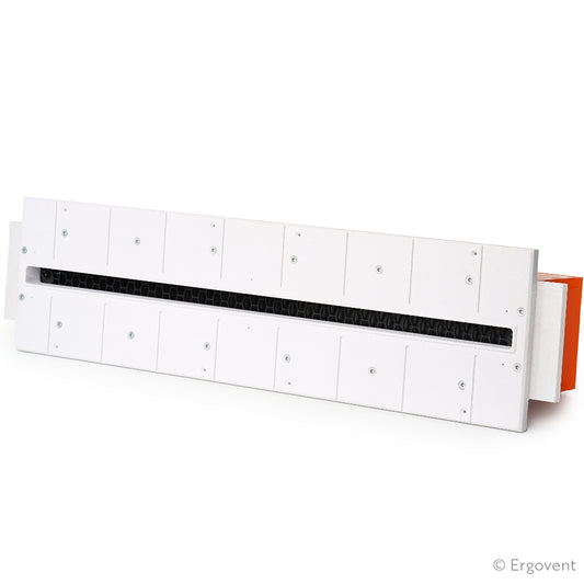 Grilă de ventilație încastrată în rigips Ergovent, LINEO 600 vertical, 75mm