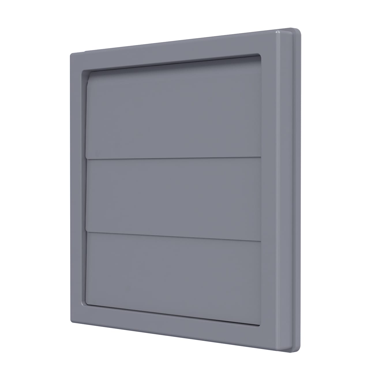 Grila ventilatie patrata cu clapeta antiretur, Diametru Ø125mm, exterior 150x150, ASA plastic Grey