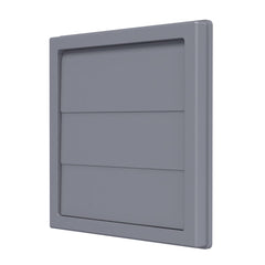 Grila ventilatie patrata cu clapeta antiretur, Diametru Ø125mm, exterior 150x150, ASA plastic Grey