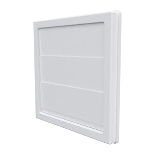 Grila ventilatie patrata cu lamele gravitationale, Diametru Ø160mm, exterior 210x210, ASA plastic