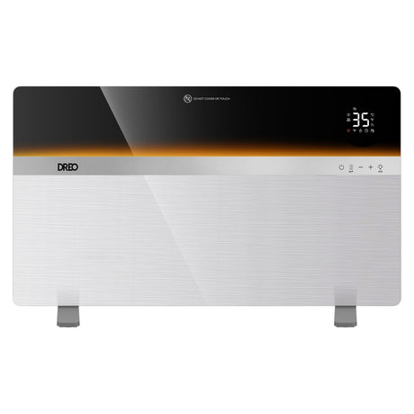 Resigilat! Aerotermă cu convecție DREO 711S Smart, 1500W, Mod ECO, Incălzire silențioasă HyperSilent™ 0 dB, 3 Trepte, Control temperatură 5–35°C, ECO, Timer 24h, Protecție Shield360° cu 8 niveluri de siguranță, IP24, Telecomanda, Temporizator 12h, Arginti